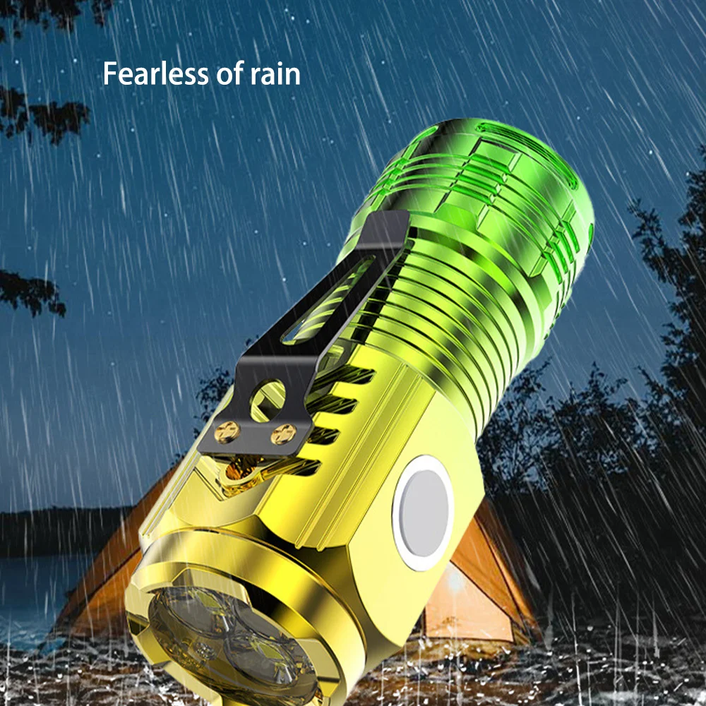 Mini Waterproof Rechargeable Flashlight For Night Hiking Portable Strong Light Magnet Flash Led Flashlight