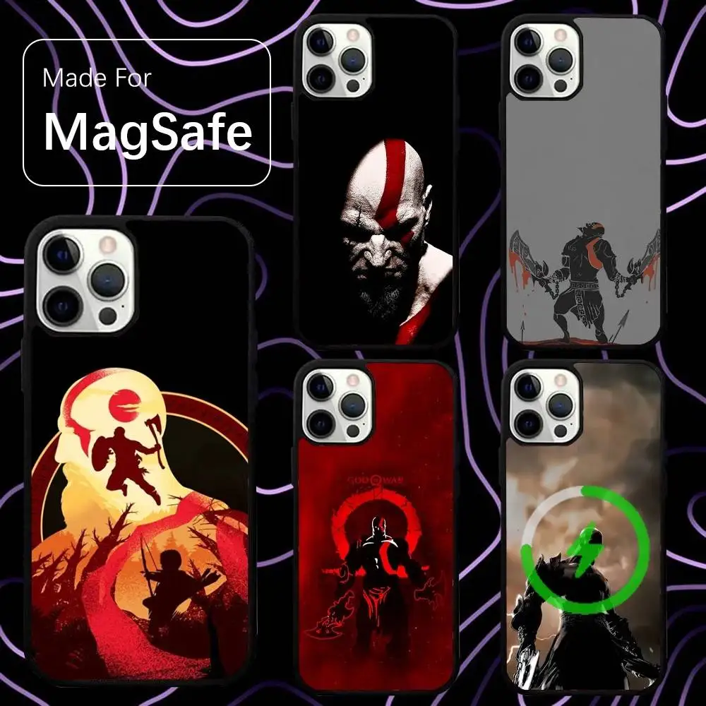 

God Of Wars Kratos Phone Case For iPhone 16,15,14,13,12,11,Pro,Max,Plus,Mini,SE New Magsafe Magnetic Wireless Charging