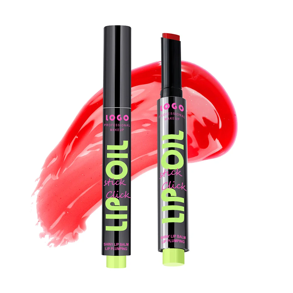 12-color Private Label Lipstick Custom Logo Mirror-finish Moisture Long-lasting Plumping Lipgloss Press-type Applicator Makeup