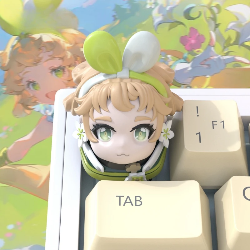 Wuthering Waves Keycaps Kawaii Changli Character Keycaps Game Peripherals Customized Mechanical Keyboard Keycaps Birthday Gift