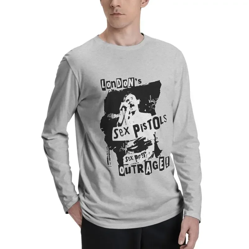 الجنس مسدسات Londons الغضب الأحمر سيد الحلقة طويلة الأكمام تي شيرت تي شيرت تي شيرت لينة القطن الهيب هوب الشارع الشهير