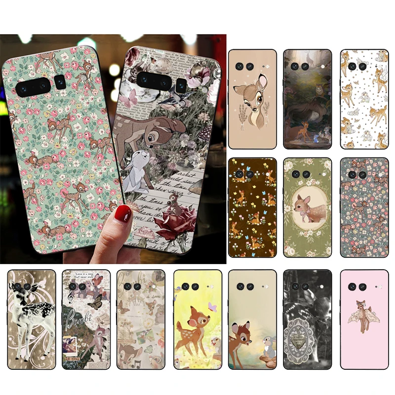Силиконовый мягкий чехол для Google Pixel 10 9 Pro XL, для Google Pixel 9A 8A 7A 6A 5, с милым рисунком оленя сика