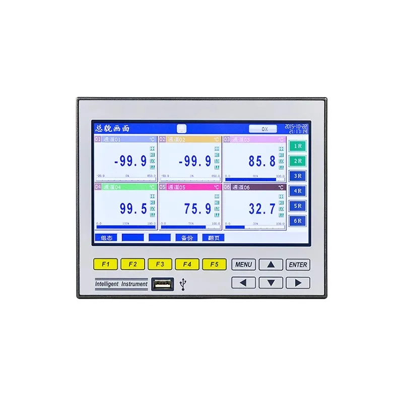 Fully Isolated 7-Inch HD Imaging Customizable OEM Screen Saver Enhanced Multi-Channel Paperless Recorder Temperature Instruments