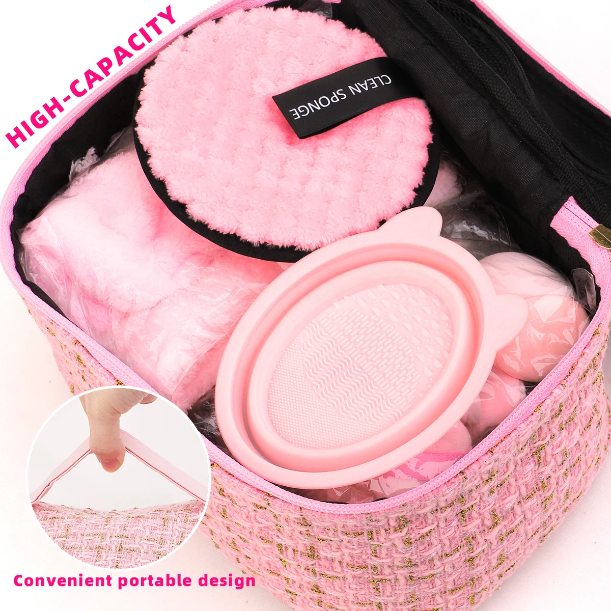 مجموعة أدوات مكياج مكونة من 30 قطعة، سهلة الحمل، مكياج مناسب للمبتدئين، مناسبة لجميع أنواع البشرة.