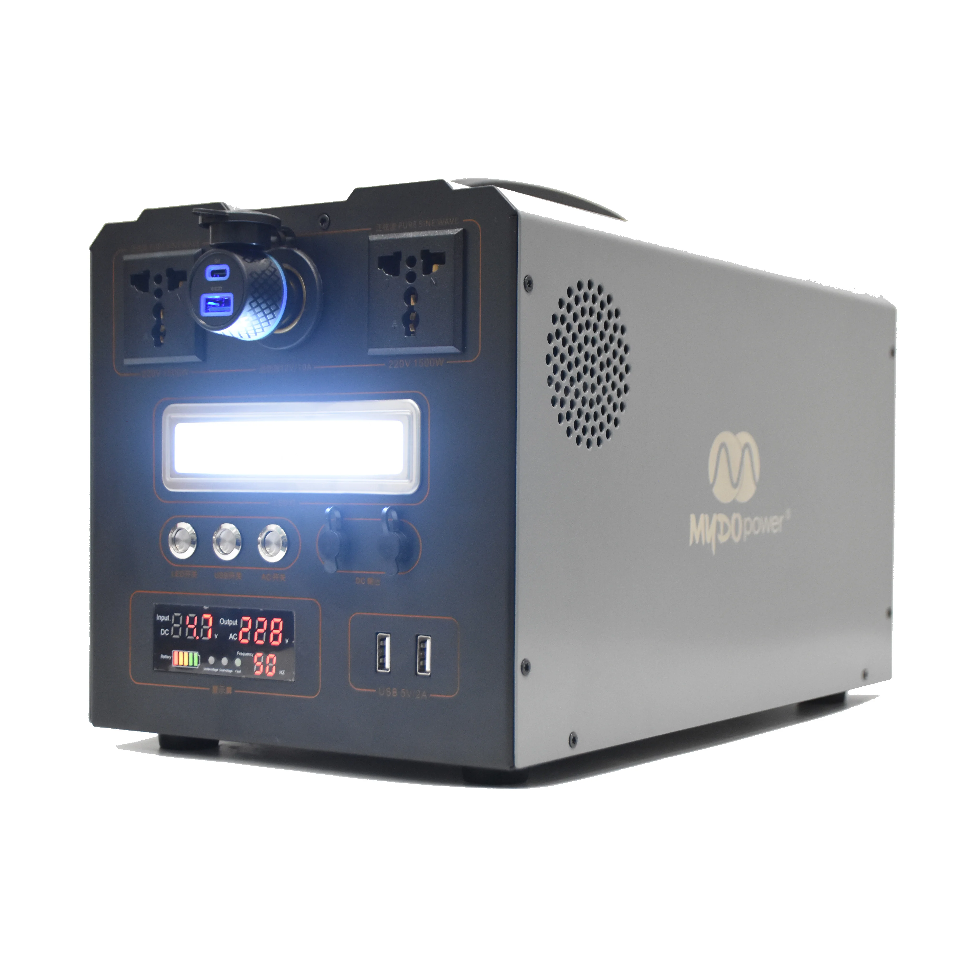 

portable 220v power station without battery 1500w portable solar energy power station pure sine wave portable power station