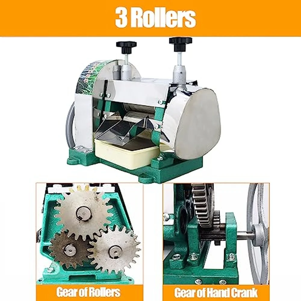 Manual Sugar Cane Juicer Machine Stainless Steel