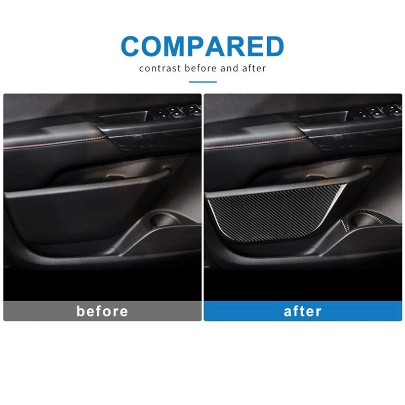 Door Panel Cover Car Door Panel Cover For Chevrolet Colorado 2015-2022 Soft Carbon Fiber