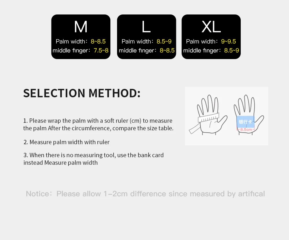 1 Pairs Winter Gloves Mens Touchscreen Non-Slip Unisex Waterproof Windproof Warm Cycling Cold Gloves Fashion Zipper Sports Glove