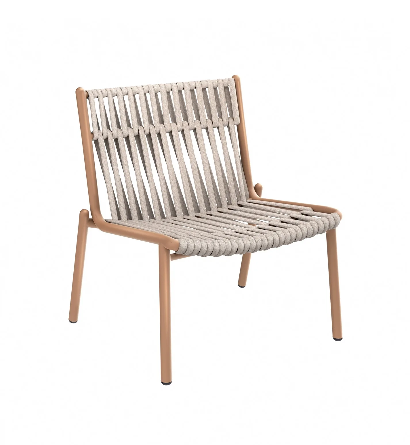 

Outdoor garden aluminum with weaving rope leisure chair outdoor modular armless chair and table set