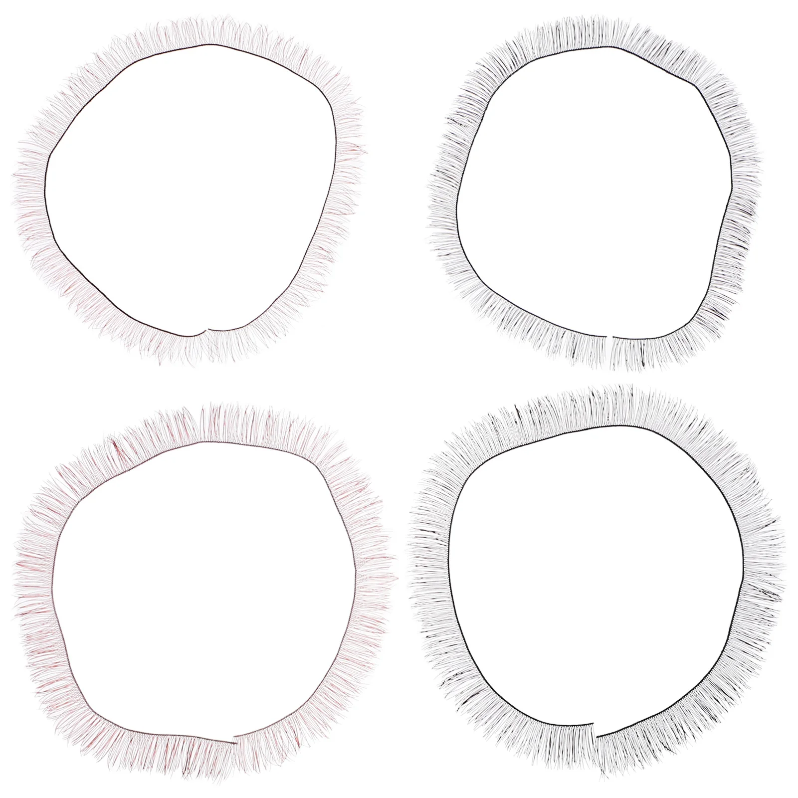 4 قطع من الرموش الصناعية المصنوعة يدويًا لمجموعة الرموش الكاملة الطبيعية، ملحقات رموش اصطناعية مريحة طويلة الارتداء