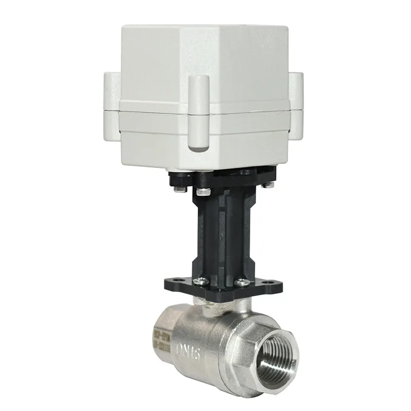 1/4''-1'' 2-Way DC9-24V Stainless Steel Proportional Modulating Valve With High Bracket For High Temperature Liquid