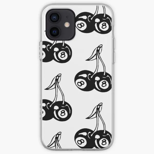 Aesthetic 8 Ball Cherries Iphone Tough C  Phone Case Customizable for iPhone 11 12 13 14 Pro Max Mini 6 6S 7 8 Plus X XS XR Max