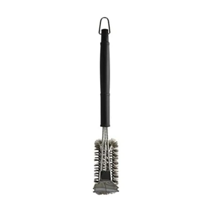

5261925 Barbecue Triple Head Grill Brush, 18-Inch, Black