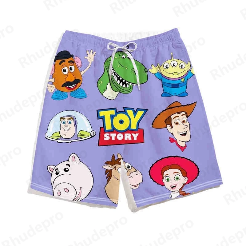 

Disney Toy Story Printing Male Shorts Buzz Lightyear For Women Men's Clothing Summer Whole Bathing Man Pants Beach Short