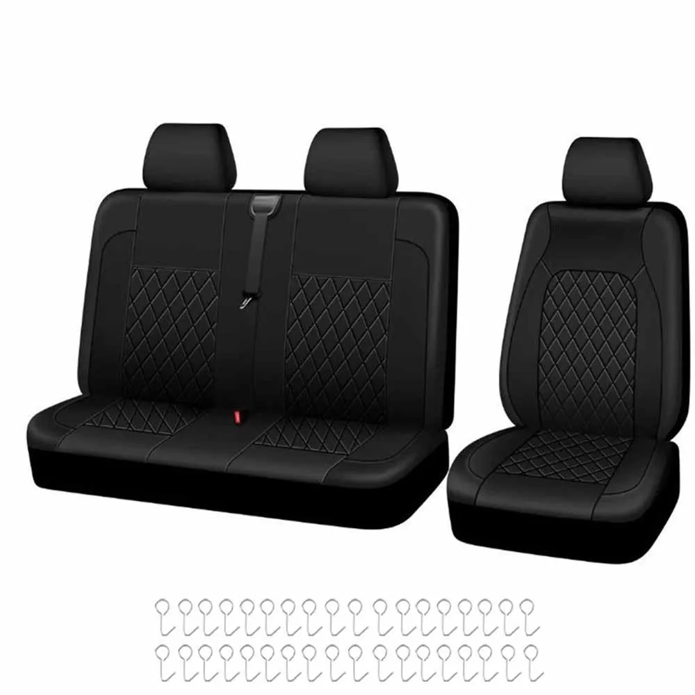 Van Seat Covers Single Double Diamond Quilted Faux Leather Front Seat Protector Universal Fit For Vauxhall Vivaro Movano