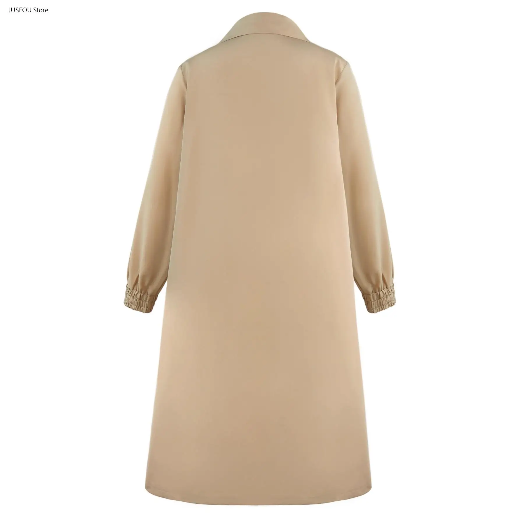 New Arrival Autumn Women Double Breasted Plus Size Trench Coat Loose Fit Knee Length Windbreaker Fashion Casual Long Outerwear
