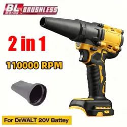 디월트 20V 배터리용 2-in-1 브러시리스 터보 블로워 제트 팬 & 진공 청소기 고속 110000RPM 휴대용 먼지 제거 도구