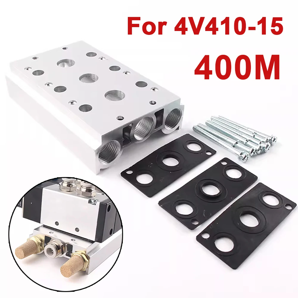 

Pneumatic Solenoid Valves 4V410 Air Exhaust Manifold 400M 2F 3F 4F 5F 6F 7F 8F 9F 10F Valve Plate Base Manifold With Accessories