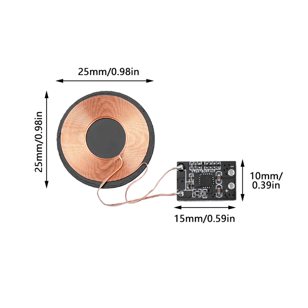 Modulo ricevitore caricabatterie Wireless 3W/5W 5V per telefono cellulare scheda PCBA modulo ricevitore di ricarica wireless integrato a bobina