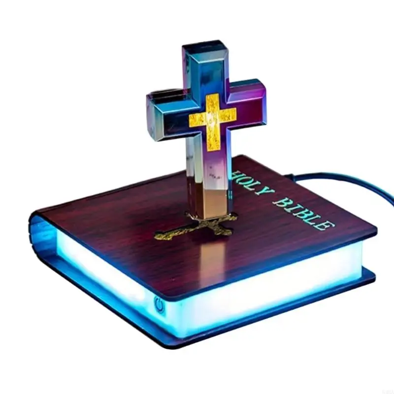 

ABS Constructed Hovering Crucifixion Lamp With Multicolored Lighting For Supplication And Reflection Sectors