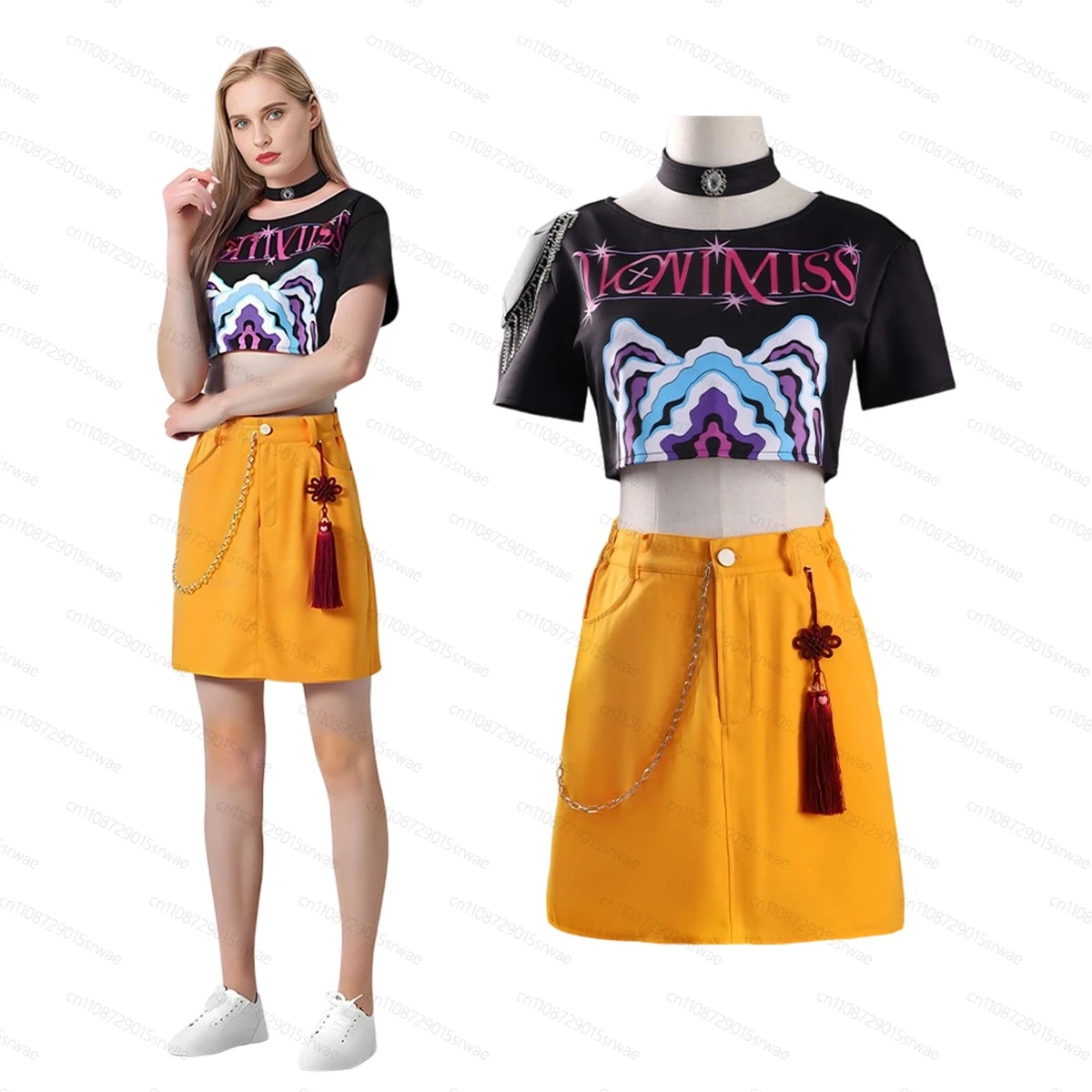 

Adult Mira Female Cosplay Costumes Kpop Adult Cosplay Costume Demon Hunters Girls Clothes Group Idol Roleplay