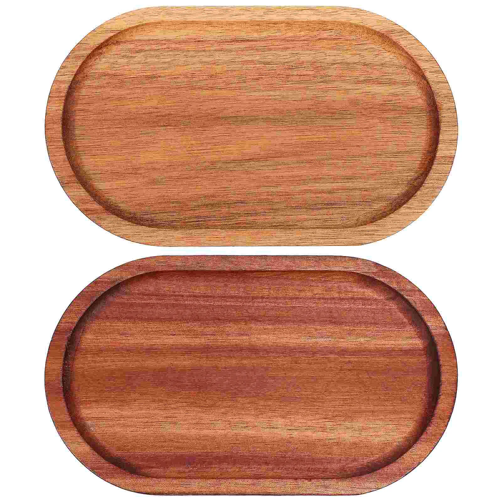 2 Pcs Delicatessen Acacia Wood Breakfast Home Decor Charcuterie Boards Wooden Serving Platter Platters for Food