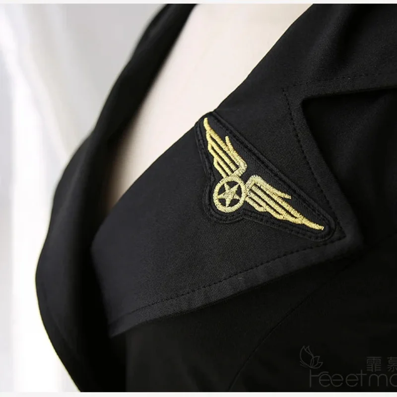 Flight Captain Cosplay Uniform Women Sexy Adult Sailor Pilot Costumes Party Night Club Stewardess Dress Flight Attendant Uniform