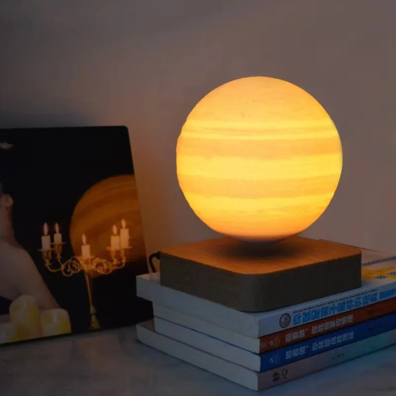 Night Light Touch Rotating Led Luna Floating 3D Magnetic Levitation Moon Lamp Printing Of Levitation Home Decoration Bedroom