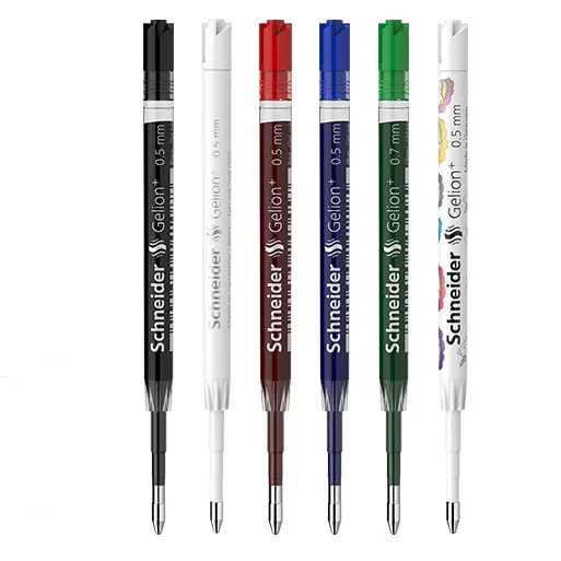 Hot Schneider G2 Universal Refill 0.5mm/0.7mm Standard German Imported Refills Super Fine Black Blue Pen Refill Ballpoint Pens