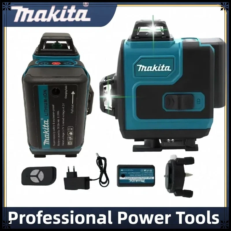 

Лазерный нивелир Makita 16 линий, 360°, высокоточный, с горизонтальным и вертикальным лучом, зеленый, настенный, портативный инструмент