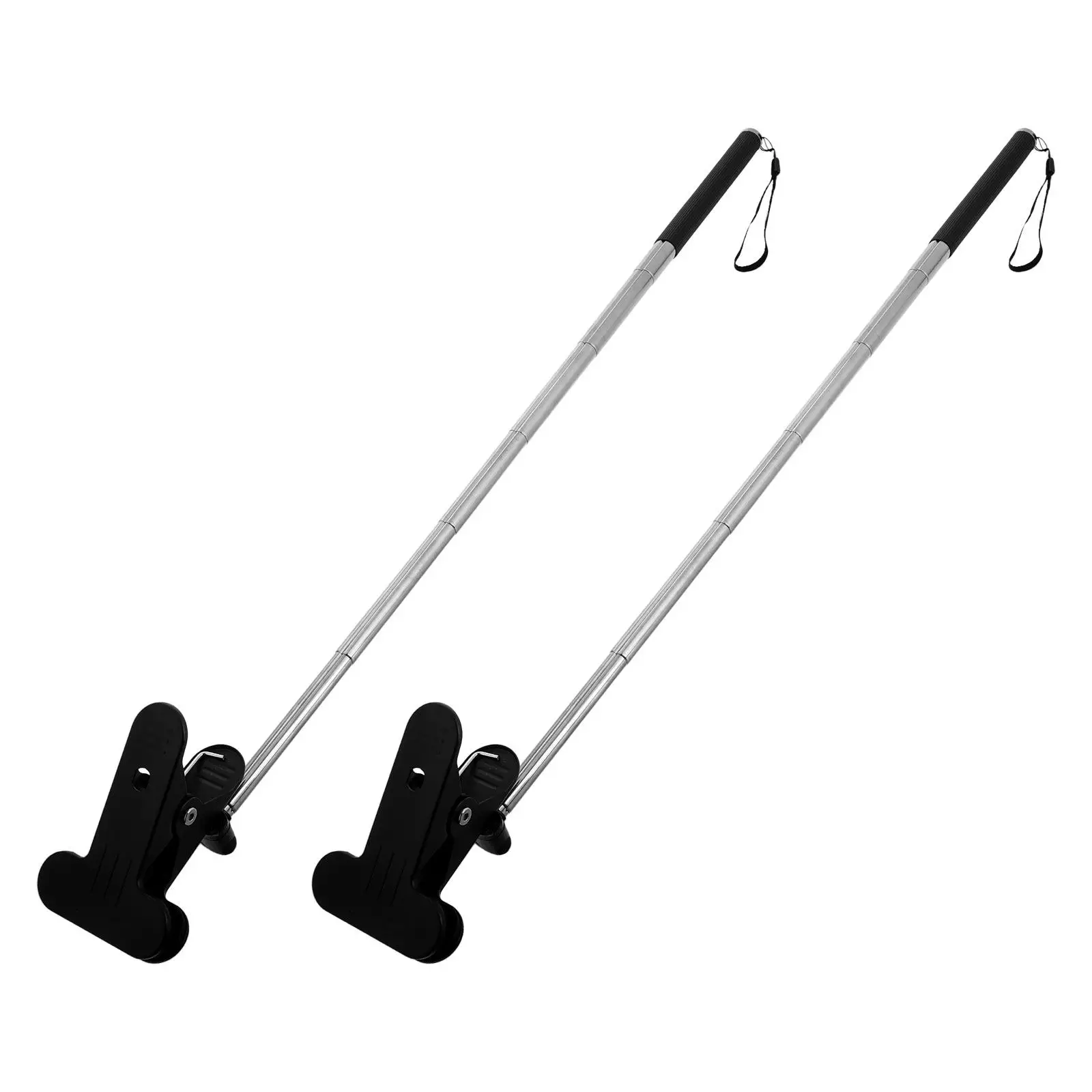 2pcs Adjustable Handheld Sign Holder Stainless Steel Portable Display Stand For Airport Pickup Sports Events Exhibition Tour
