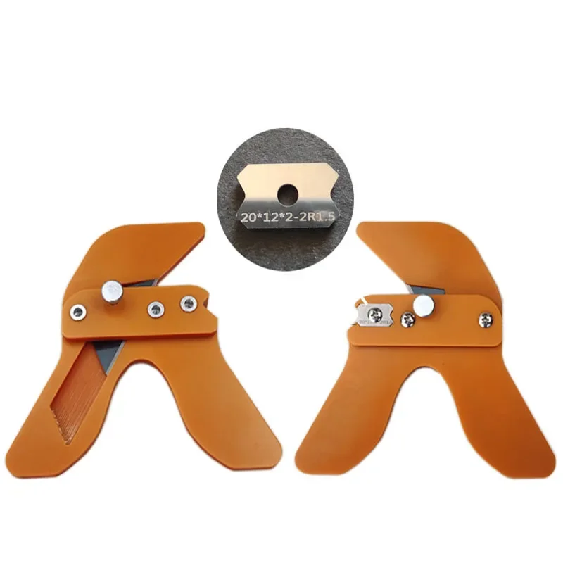 2 in 1 수동 트리밍 블레이드 아크 스트레이트 엣지 밴딩 스트립 스크레이퍼 보드 PVC 바인딩 엣지 트리머 디버링 도구 목공용