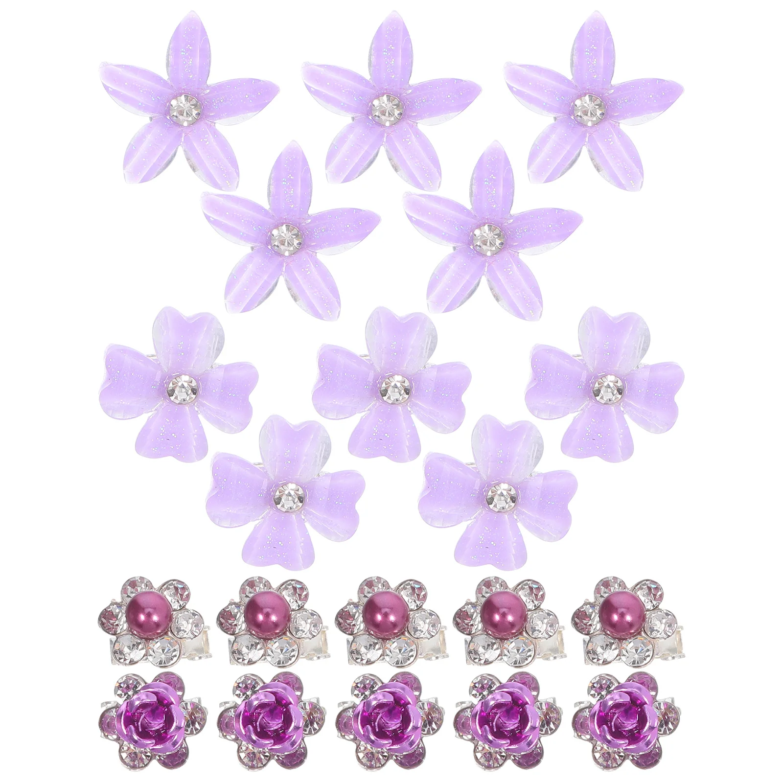 

20 шт. заколок для волос с цветочным узором, маленькие заколки в форме цветка для укладки прически, элегантные винтажные заколки для женщин и девочек