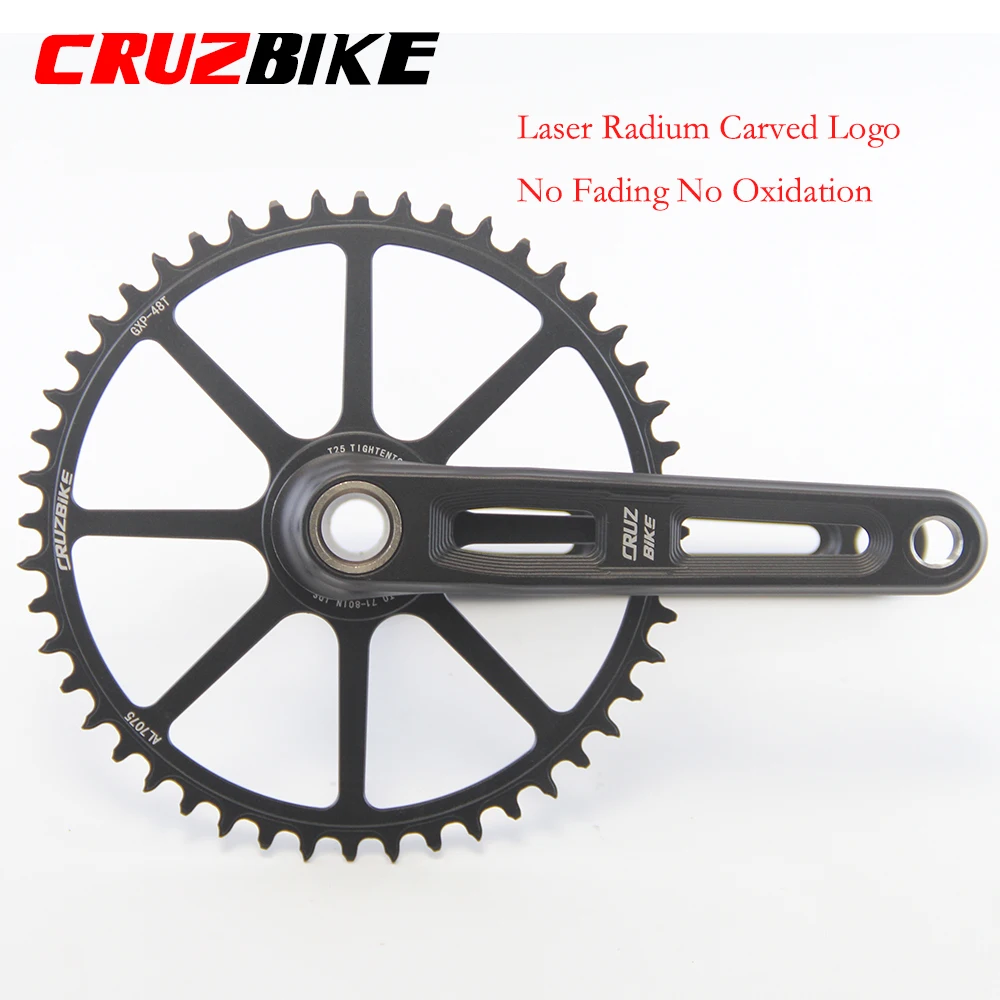 CRUZbike Folding Bike Crankset Ultralight 155/160/165/170/175mm Hollow Tech Crank Aluminum Alloy Bicycle Parts Accessories