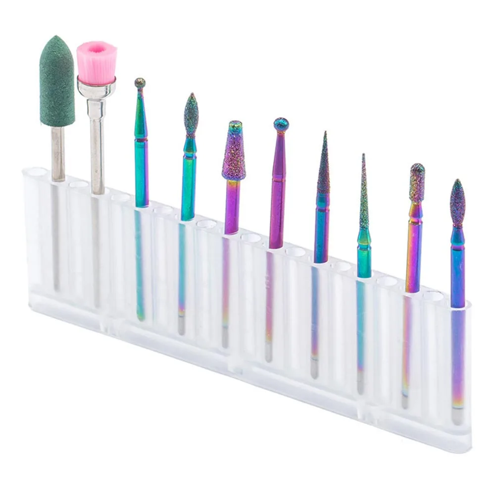 1Set Tungsten Steel Nail Drill Bits Professional Manicure Drill Grinding Head Kit Nail Art Tool Suitable for Electric