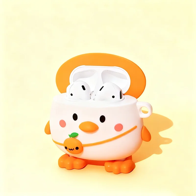 

Cartoon Chicken Case For AirPods 3 2 1 AirPods Pro 2 silicone Protective Airpods Cover exquisite soft Shockproof Headphone Cases