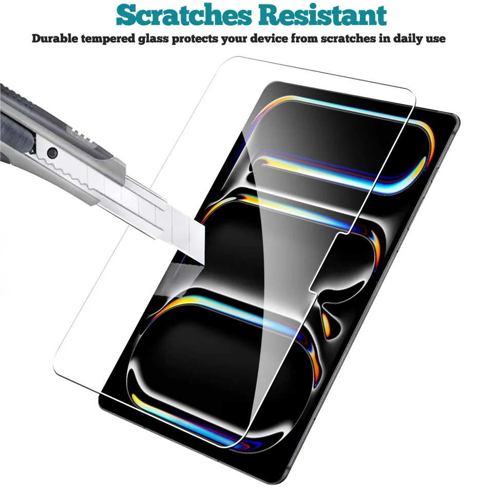 2 Piezas Protector de Pantalla de Vidrio Templado para iPad Pro Air 13 11 2024 M4 M2 Air 5 4 Pro 12.9 11 M3 M5 2025 2026 5