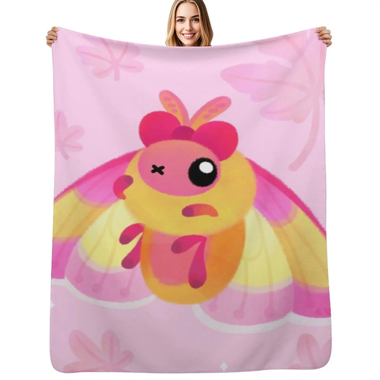 

Rosy Maple Moth Throw Blanket Decorative Soft Throw Blanket for Couch Sofa