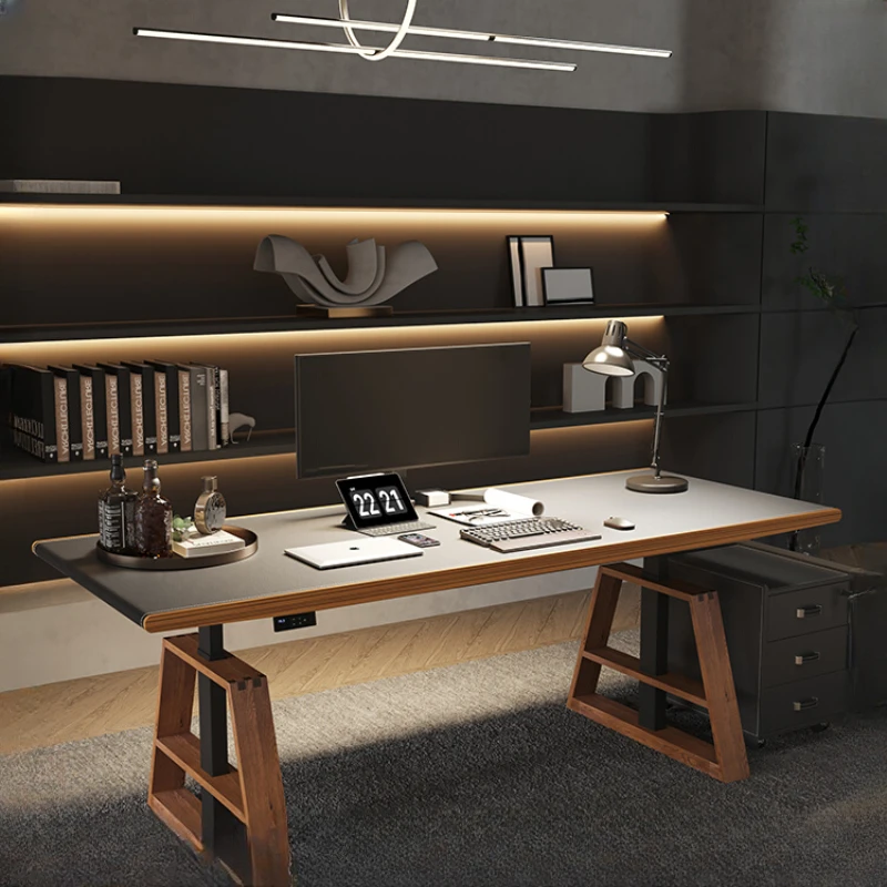 

Electric lifting office desktop computer desk, household boss, modern minimalist