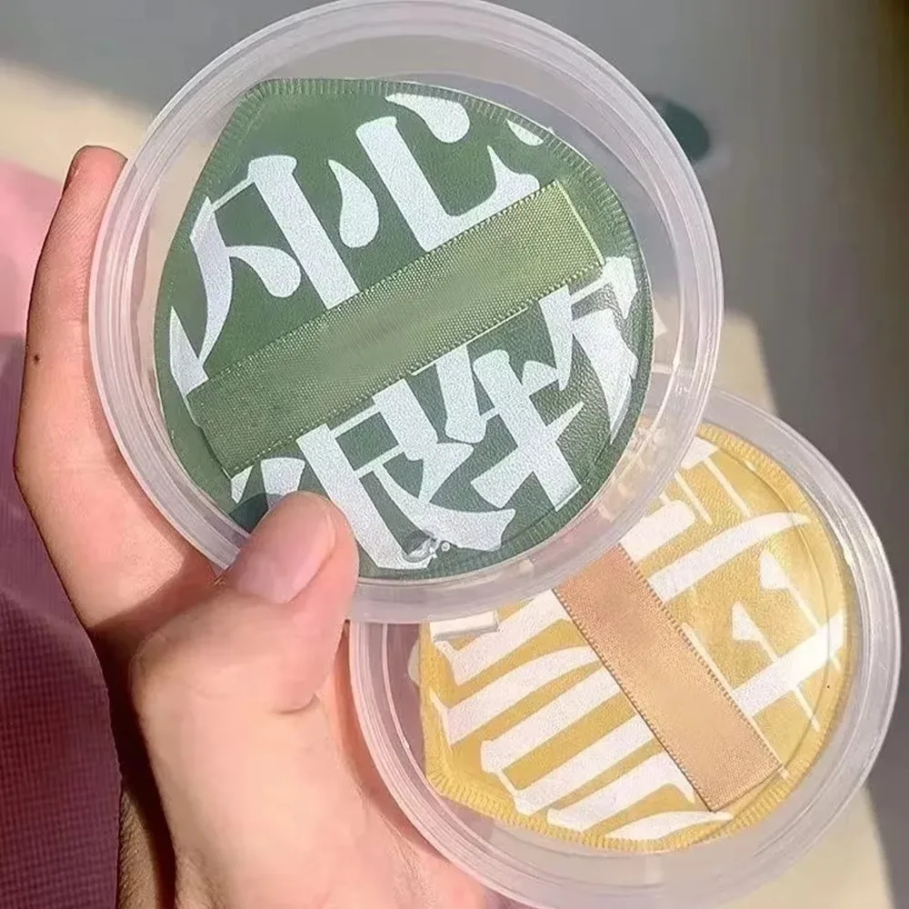 Doppelschichtige, faltbare Aufbewahrungsbox für Puderquasten, transparente Trockenbox, Aufbewahrungsbehälter für Air Cushion Make-up Quasten, tragbarer, staubdichter Halter – Detail 2