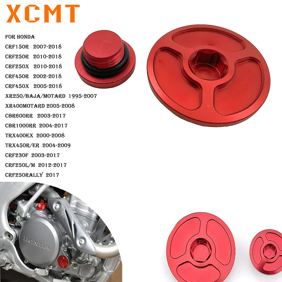 

Motocross Engine Timing Plug Cover For Honda CRF150R CRF250R CRF450R CRF450X TRX400EX CRF 150 250 450 R X CBR600RR CBR1000RR TRX