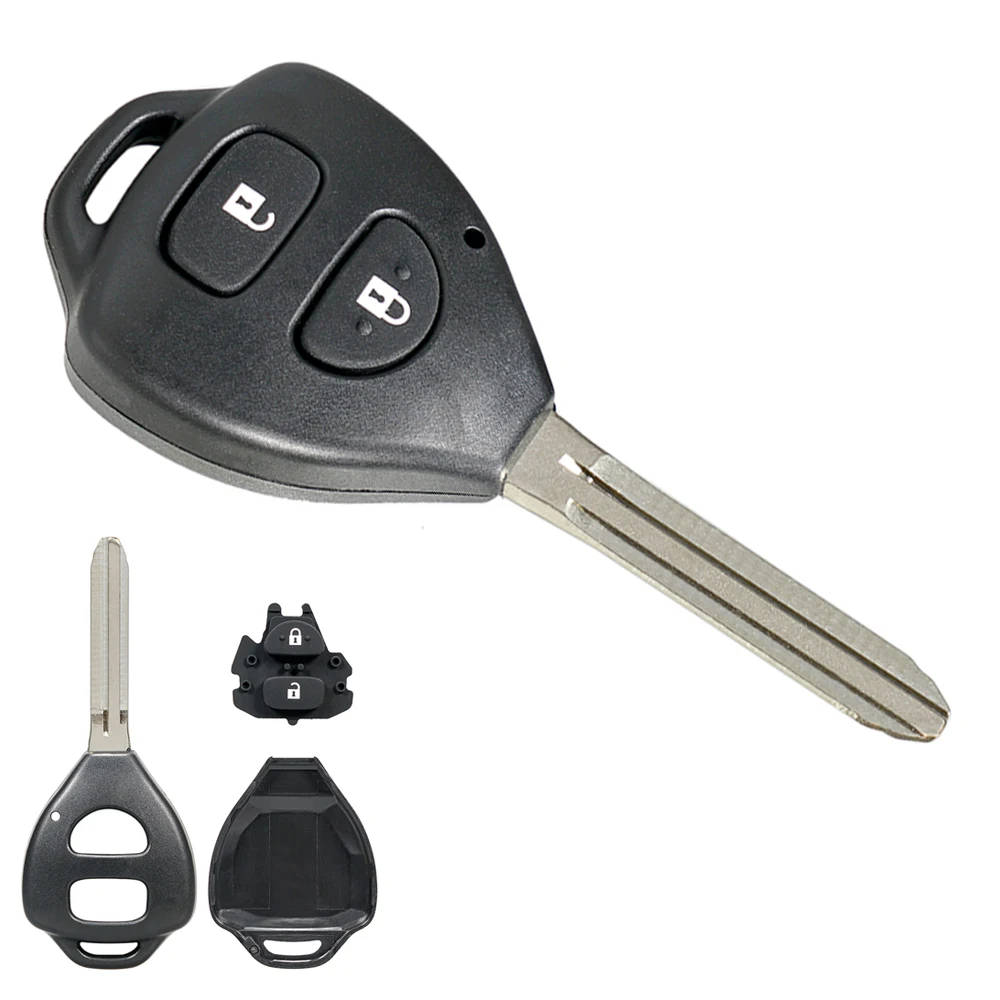 

2 Buttons Car Remote Key Shell Case Smart Key Car Case Replacement Keyless Entry Transmitter Shell Fit for Toyota Corolla RAV4