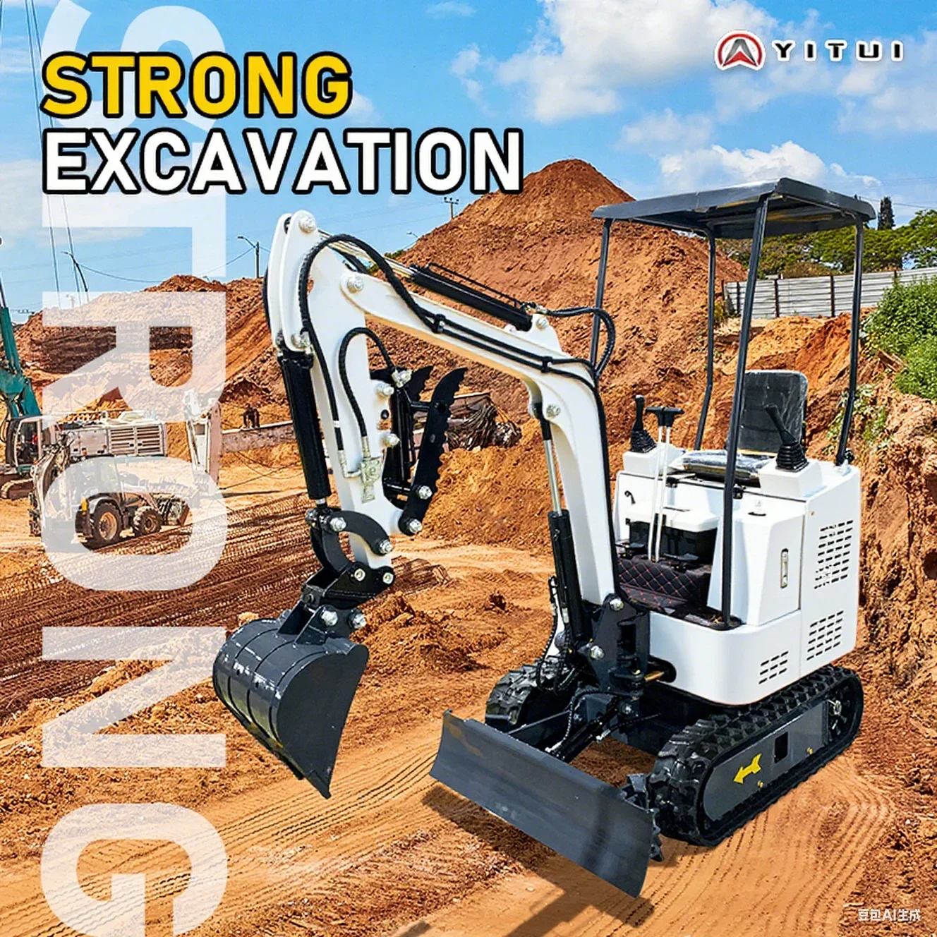 Ce Epa Euro 5 Prezzo speciale di fabbrica cinese Mini escavatore da 1,5 tonnellate Ce Epa Euro 5 Kubota Motore Mini escavatore cingolato personalizzato