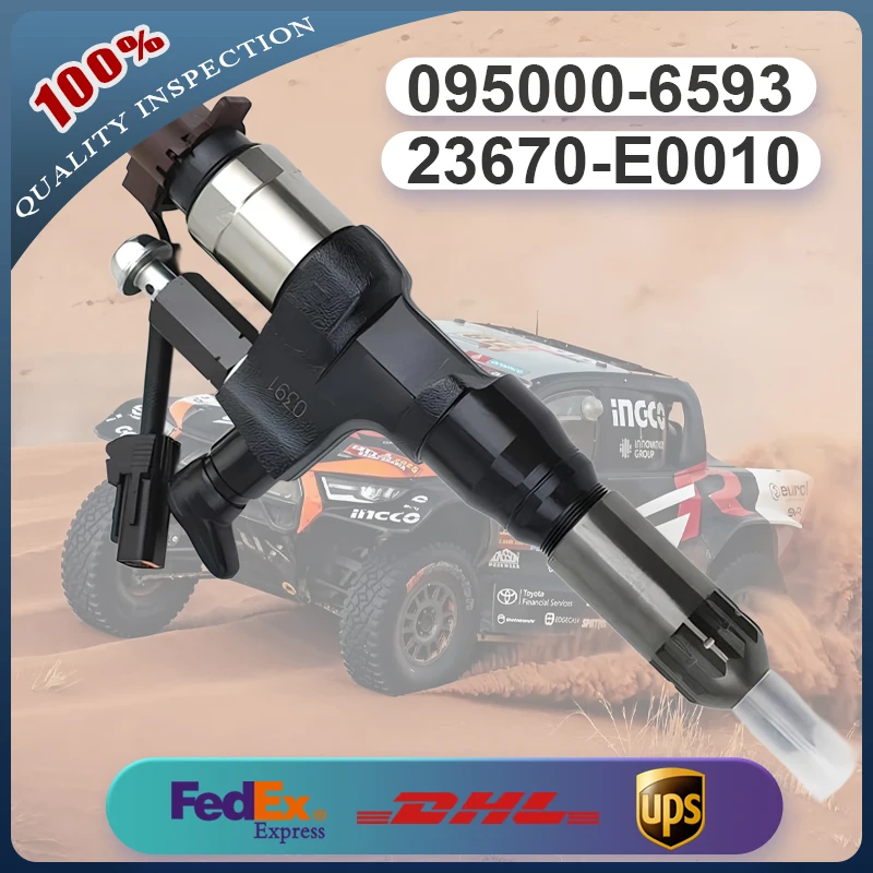 

Common Rail Fuel Injector 23670-E0010 095000-6593 Injector Nozzle for Hino Engine 3.8L 4.7L 5.0L 6.5L 7.7L