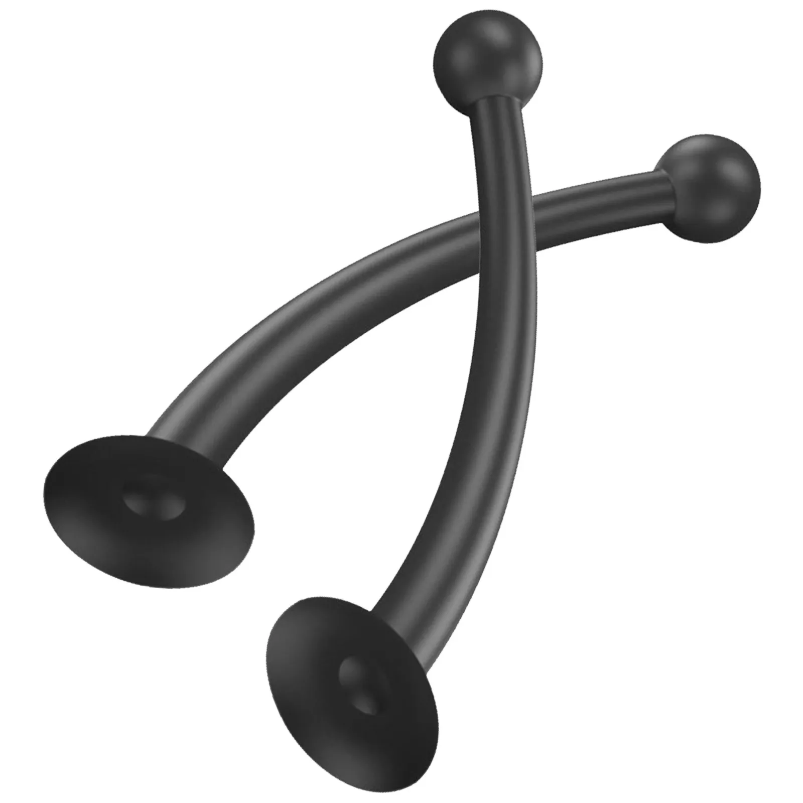 1Pair Silicone Tentacle Antenna Black Suction Cup Decorative Accessory Cycling Motorcycle Stickers