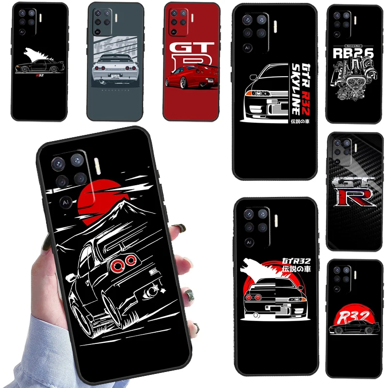 Skyline GTR R32 Sports Cars For OPPO A5 A9 2020 Case For OPPO A94 A74 A54 A31 A53 A53S A83 A91 A52 A72 A15 Back Cover