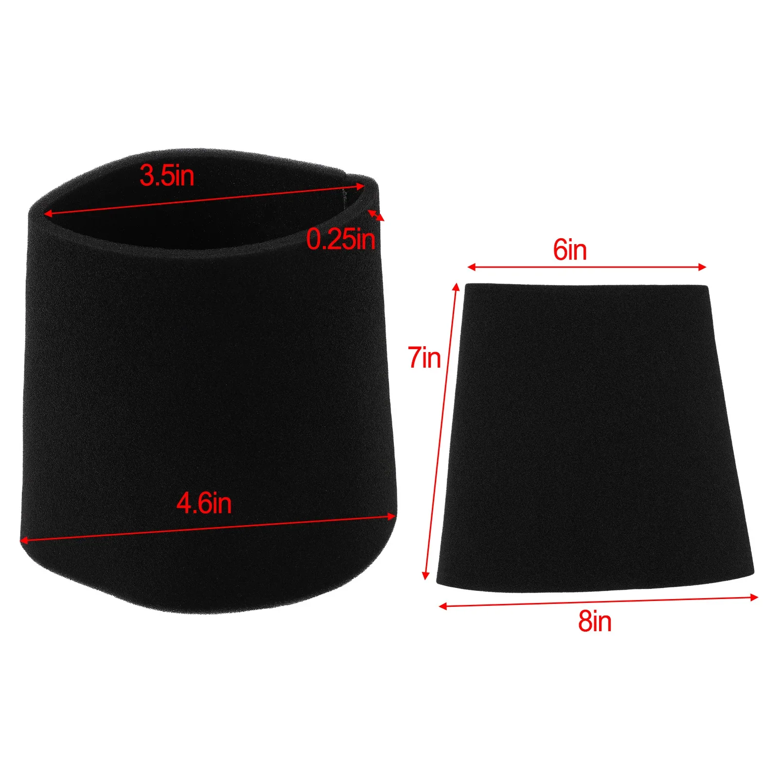 

25-1202 Foam Filter For 1-5 Gallon Vacuums SL18910P-3 SL18130P SL18133 SL18129 Vacuum Cleaner Household Sweeper Cleaning Tool