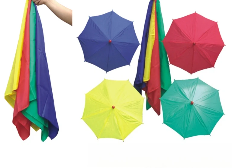 Magic Scarves to Umbrellas Illusion Set Professional Stage Gimmick Magicians Funny Tricks Classic Magic Props Silk Colorful Fun