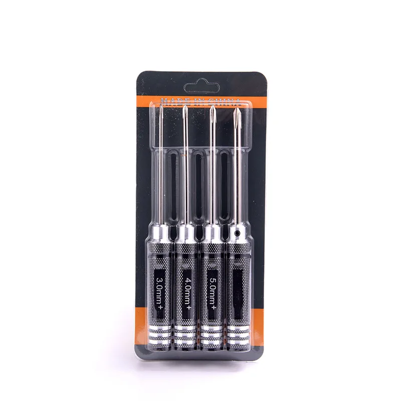 Drone Tool kit - 4Pcs RC Screwdriver Steel Tool Set 3.0/4.0/5.0/6.0mm Mini Hand Tools for RC Model Helicopter Boat Cars