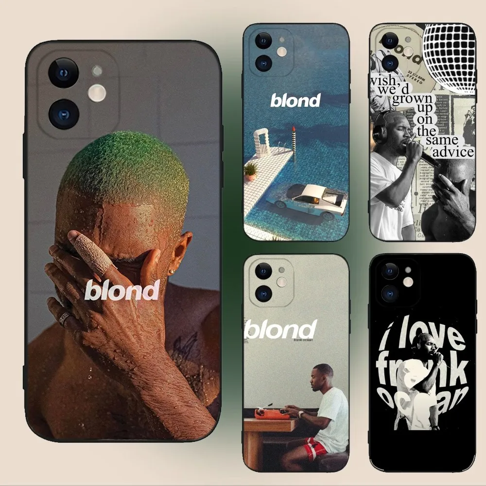 F-Frank Blonde Oceans  Phone Case For iPhone 15,14,13,12,11,Plus,Pro Max,XS,X,XR,SE,Mini,8,7 Soft Silicone Black Cover